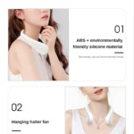 New Mini Neck Fan Portable Bladeless Hanging Neck 1200mAh Rechargeable Air Cooler 3 Speed Mini Summer Sports Fans