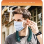 New Mini Neck Fan Portable Bladeless Hanging Neck 1200mAh Rechargeable Air Cooler 3 Speed Mini Summer Sports Fans