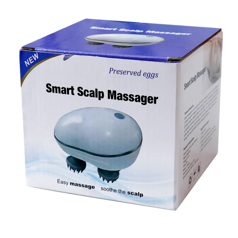 Infrared Smart Scalp Massager Wireless 4 Kneading Massage Heads Body Massager for Hair Growth Stress Kneading Vibration Roller