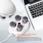 Infrared Smart Scalp Massager Wireless 4 Kneading Massage Heads Body Massager for Hair Growth Stress Kneading Vibration Roller