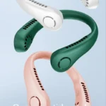 New Mini Neck Fan Portable Bladeless Hanging Neck 1200mAh Rechargeable Air Cooler 3 Speed Mini Summer Sports Fans