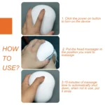 Infrared Smart Scalp Massager Wireless 4 Kneading Massage Heads Body Massager for Hair Growth Stress Kneading Vibration Roller
