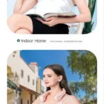 New Mini Neck Fan Portable Bladeless Hanging Neck 1200mAh Rechargeable Air Cooler 3 Speed Mini Summer Sports Fans