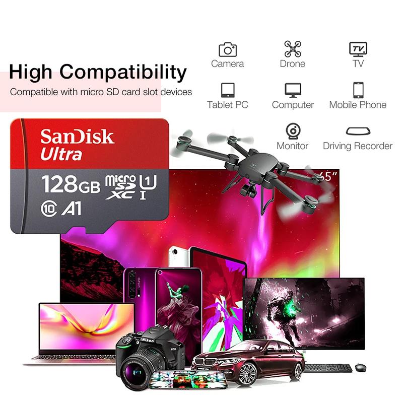 Ultra MicroSD Card 128GB - 512GB | High-Speed Class 10 Memory for Phones, Cameras & Tablets